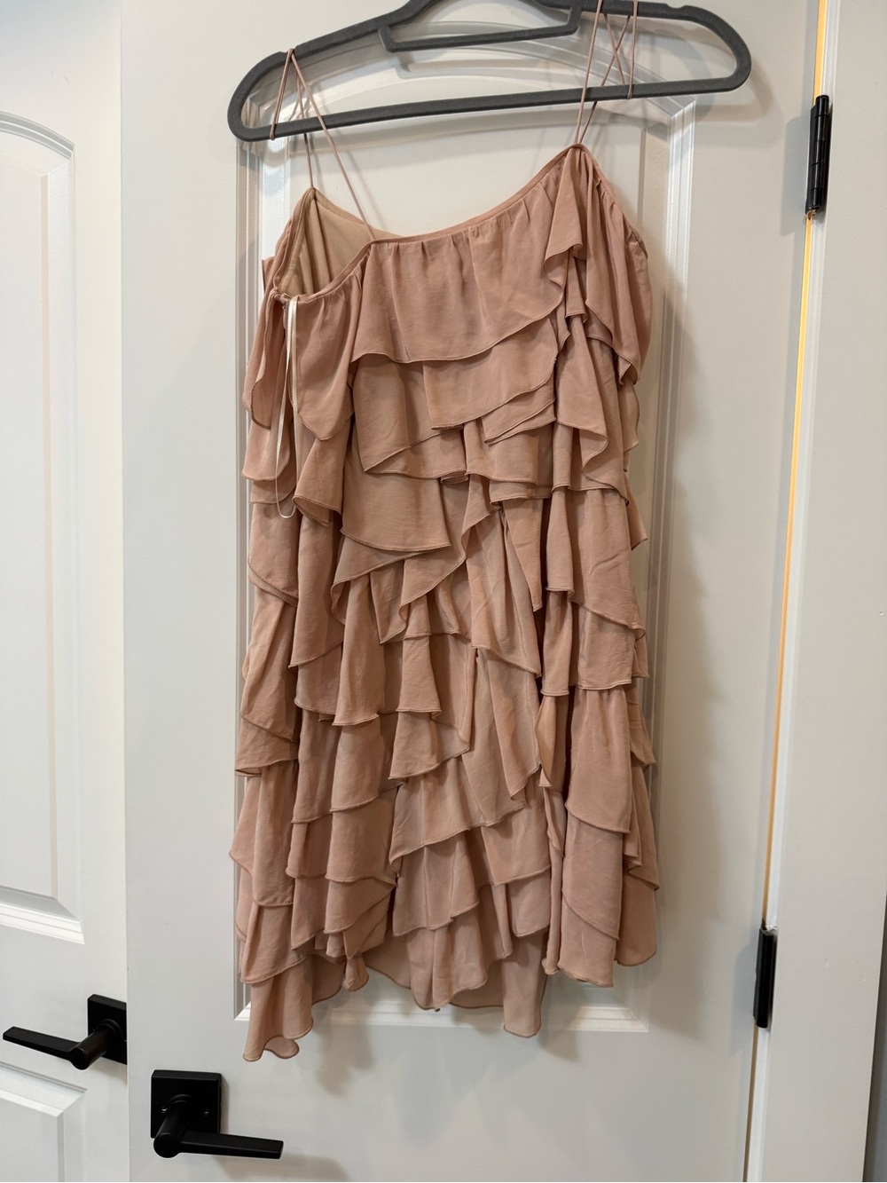 Zara Blush Tiered  Ruffle dress